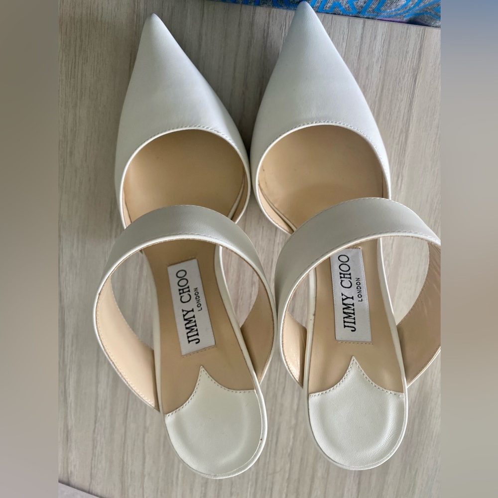 Jimmy Choo white pumps